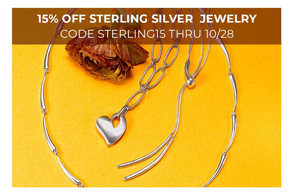 15% Off Sterling Silver Jewelry