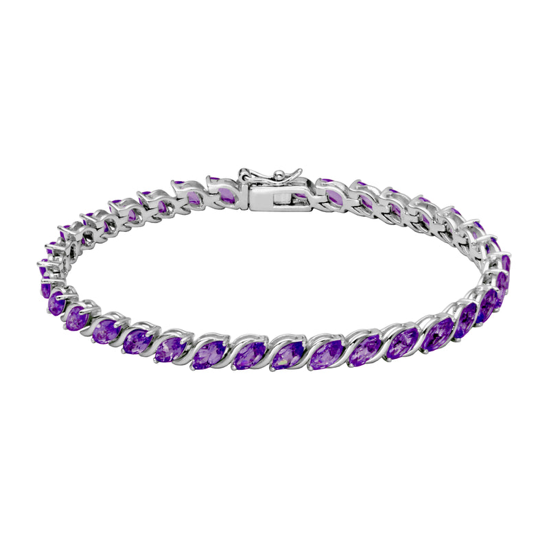 Amethyst Bracelet, Sterling Silver