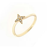 Star Design Ring, 14K Yellow Gold