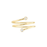 Diamond Tip Bypass Ring, 14K Yellow Gold