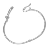 Loop Closure Bangle Bracelet with Diamond Accent, Sterling Silver
