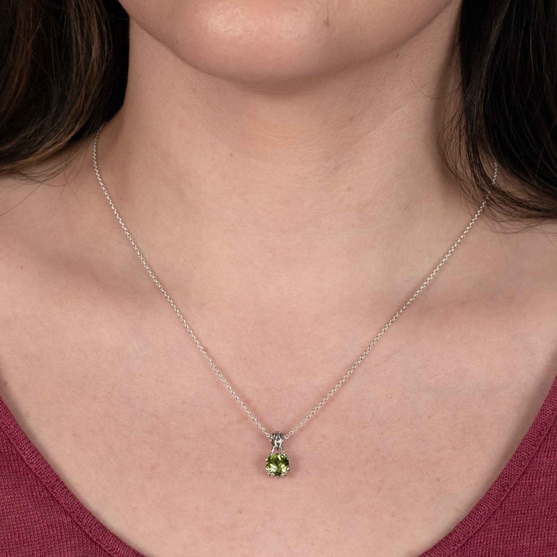 Natural Ruby Stone Pendant, Sterling Silver