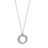 Interlocking Circles Diamond Pendant, 14K White Gold