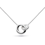 CZ Bevel Cirque Link Necklace, Sterling Silver