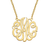 Monogram Pendant, Large, 14K Yellow Gold