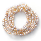 Pink tones Cultured Freshwater Pearl Stretch Bracelets, Set of 5
