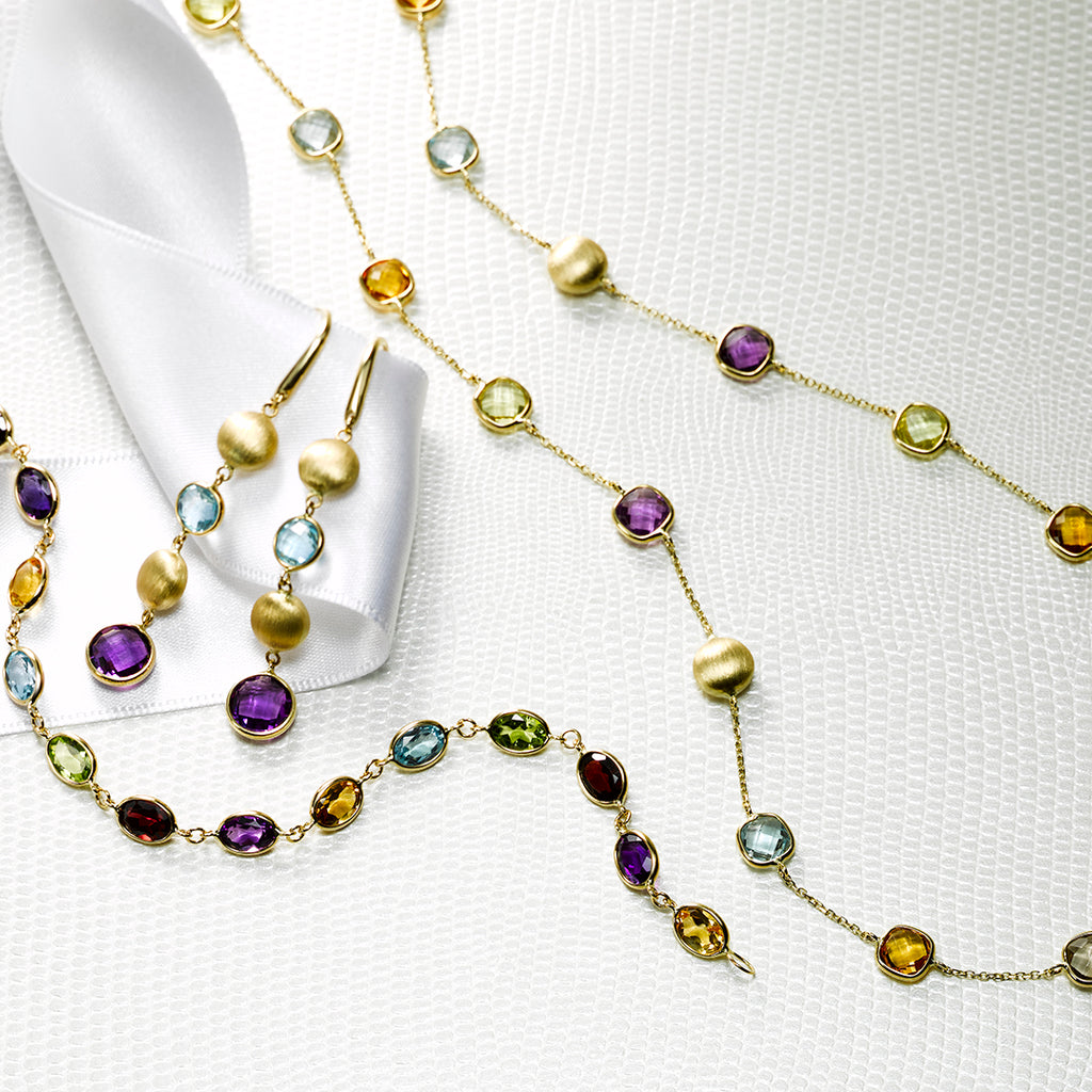 Multi Gemstone Gold Jewelry