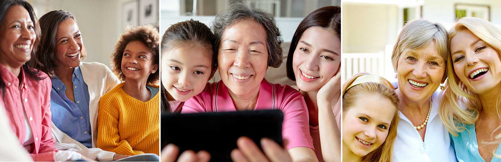 Three generations of women