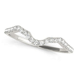 Fitted Diamond Band, 14 Karat White Gold, Size 5.25 "full"