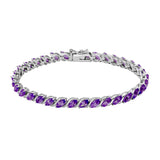 Amethyst Bracelet, Sterling Silver