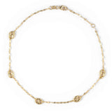 Mariner's Link Ankle Bracelet, 14K Yellow Gold