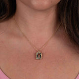 Rectangular Prasiolite Pendant, 14K Yellow Gold