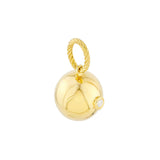 Sphere Charm with Diamond, 14K Yellow Gold