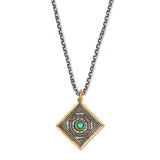 Moorish Design With Emerald, Sterling Silver and 24K Yellow Gold