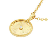 Medallion Charm Pendant, 14K Yellow Gold