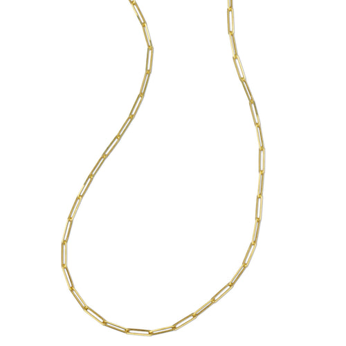 Paperclip Chain Necklace, 18 Inches, 14K Yellow Gold