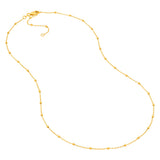 Saturn Chain Necklace, 18 Inches, 14K Yellow Gold