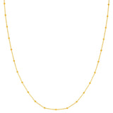 Saturn Chain Necklace, 18 Inches, 14K Yellow Gold