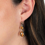 Citrine Drop Earrings, 14K Yellow Gold