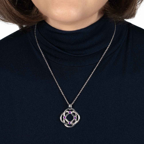 Four Corners Pendant, Sterling Silver