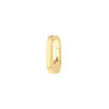 Oval Push Lock Clasp, 14K Yellow Gold