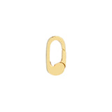 Oval Push Lock Clasp, 14K Yellow Gold