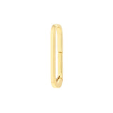 Square Wire Oval Push Lock, 14K Yellow Gold