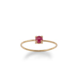 Petite Cabochon Ruby Ring, 14K Yellow Gold