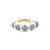 Milky Aquamarine Adjustable Band Ring, 18K Yellow Gold