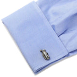 Golf Bag Cufflinks, Silver Tone