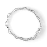 Pavé Diamond Links Bracelet, 4.50 Carats, 14K White Gold