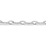 Pavé Diamond Links Bracelet, 4.50 Carats, 14K White Gold