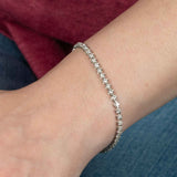 Diamond Tennis Bracelet, 0.98 Carat, 14K White Gold