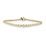 Graduated Diamond Bezel Tennis Bracelet, 14K Yellow Gold