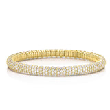 Pavé Diamond Expanding Bracelet, 6.50 Carats, 14K Yellow Gold