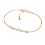 Pavé Diamond Bar Bracelet, 14K Yellow Gold