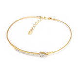 Diamond Arrow Bar Bracelet, 14K Yellow Gold