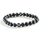 "Diamonds Do Good" Onyx Bracelet, 8 Inches