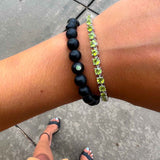 "Diamonds Do Good" Onyx Bracelet, 7 Inches