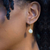 Pavé Diamond Dangle Earrings, .50 Carat, 14 Karat Gold