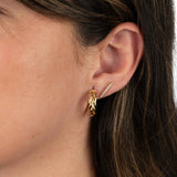 Diamond Bar Stud Earrings, 14K Yellow Gold