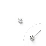 Single Diamond Stud, .04 Carat, 14K White Gold