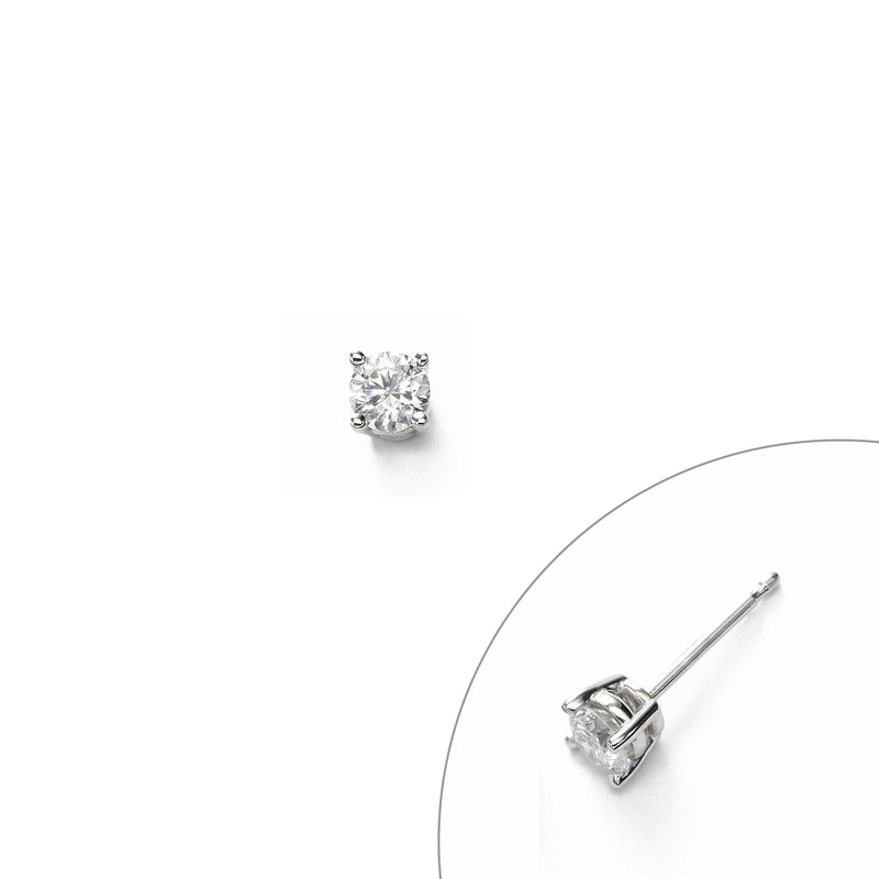 Single Diamond Stud, .04 Carat, 14K White Gold