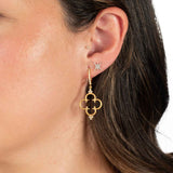 Petite Diamond Star Earrings, 14K Yellow Gold