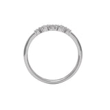 Double Band Diamond Ring, 14K White Gold