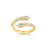 Diamond Bypass Ring, 14K Yellow Gold