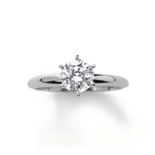 Classic 1.06 Carat Diamond Engagement Ring, 14K White Gold