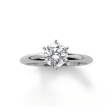 Classic 1.06 Carat Diamond Engagement Ring, 14K White Gold