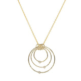 Textured Circles Pendant, 14K Yellow Gold
