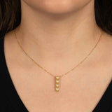 Diamond Hearts Pendant, 14K Yellow Gold